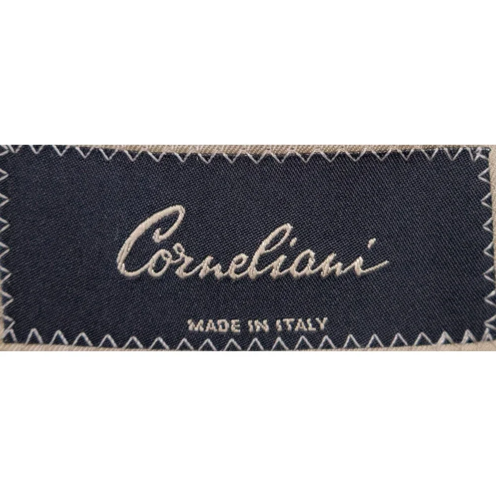 Corneliani Silk Wool Sport Coat Blazer Casual Jacket Sz 46L Windowpane 3 Button
